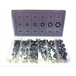 KIT DI DADI PER BULLONI MISURE E DIAMETRI ASSORTITI 500 PEZZI SET FAI DA TE KIT DI DADI PER BULLONI MISURE E DIAMETRI ASSORTITI 500 PEZZI SET FAI DA TE