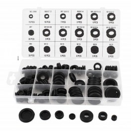 KIT 125 GOMMINI PASSACAVI ad INCASSO per ELETTRICISTI CABLAGGIO in BOX PLASTICA KIT 125 GOMMINI PASSACAVI ad INCASSO per ELETTRICISTI CABLAGGIO in BOX PLASTICA