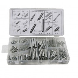 KIT FAI DA TE IN BOX 200 PEZZI MOLLE IN ACCIAIO ZINCATO COMPRESSIONE ESTENSIONE KIT FAI DA TE IN BOX 200 PEZZI MOLLE IN ACCIAIO ZINCATO COMPRESSIONE ESTENSIONE