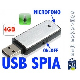 PEN DRIVE RECORDER MINI MICRO REGISTRATORE USB 4GB VOCALE AUDIO SPIA CIMICE SPIA PEN DRIVE RECORDER MINI MICRO REGISTRATORE USB 4GB VOCALE AUDIO SPIA CIMICE SPIA
