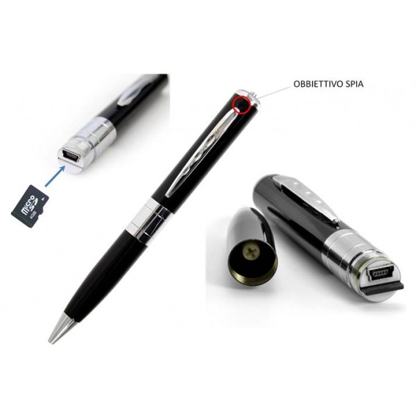 PENNA SPIA RISOLUZIONE VIDEO 1280x960 VIDEOCAMERA MICROSPIA FOTO E AUDIO SD 16GB PENNA SPIA RISOLUZIONE VIDEO 1280x960 VIDEOCAMERA MICROSPIA FOTO E AUDIO SD 16GB