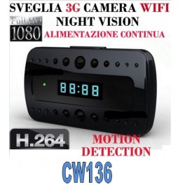 SVEGLIA OROLOGIO SPY SPIA CAM FULL HD 1080P TELECAMERA WIFI 3G CAMERA MOTION DETECTION SVEGLIA OROLOGIO SPY SPIA CAM FULL HD 1080P TELECAMERA WIFI 3G CAMERA MOTION DETECTION