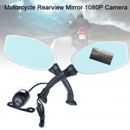 SPECCHIETTI RETROVISORE MOTO CON TELECAMERA DVR PER RIPRESE CON SCHERMO 2.4'' VIDEOCAMERA ANTERIORE E POSTERIORE 
