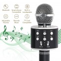 MICROFONO KARAOKE NERO SPEAKER WIRELESS BLUETOOTH USB TF SMARTPHONE TABLET PC