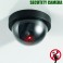 TELECAMERA FINTA VIDEOSORVEGLIANZA FORMA CUPOLA NERA CON LED LAMPEGGIANTE IR CAMERA