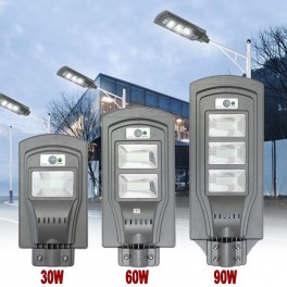 FARO LED LAMPIONE STRADALE FOYU LUCE FREDDA ENERGIA SOLARE CON TELECOMANDO