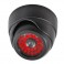 TELECAMERA FINTA VIDEOSORVEGLIANZA CUPOLA NERA DUMMY CON LED FUNZIONANTE