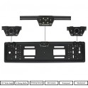 PORTATARGA CON TELECAMERA POSTERIORE 4 LED E SENSORI DI PARCHEGGIO 170° AUTO VIDEOCAMERA DVR