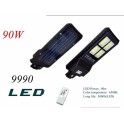 LAMPIONE STRADALE A 4 LUCI CON PANNELLO SOLARE CREPUSCOLARE LUCE PER ESTERNO ENERGIA SOLARE