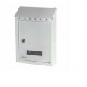 CASSETTA POSTALE PER ESTERNO BUCA PORTA LETTERE BIANCO CON TETTO APRIBILE cm 21x7x30h