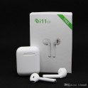 AURICOLARI BLUETOOTH WIRELESS I11 PER SMARTPHONE ANDROID IOS 5.0 CON SCATOLA RICARICABILE SENZA FILI