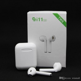 AURICOLARI BLUETOOTH WIRELESS I11 PER SMARTPHONE ANDROID IOS 5.0 CON SCATOLA RICARICABILE SENZA FILI