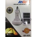LAMPADINA A LED CON PANNELLO SOLARE RICARICABILE PER INTERNI ED ESTERNI