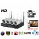 KIT DI VIDEOSORVEGLIANZA CON 4 TELECAMERE NVR LAN WIRELESS FULL HD WIFI