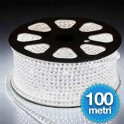 LUCE LED 5050 STRISCIA LED LUCE NATALE 100 MT BIANCO ILLUMINAZIONE DECORAZIONE DA ESTERNO 220V
