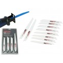 SET 10 LAME PER LEGNO E METALLO PER SEGA SEGHETTO ELETTRICA ALTERNATIVO 6" 8"