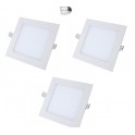 3 X PANNELLO LED QUADRATO DA SOFFITTO LUCE CALDA 3000 K PLAFONIERA DA INCASSO