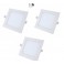 3 X PANNELLO LED QUADRATO DA SOFFITTO LUCE CALDA 3000 K PLAFONIERA DA INCASSO