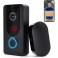 Videocitofono WiFi 1080P HD, Citofono Senza Fili da Esterno, Campanello Wireless Doorbell Camera con Chime