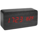 Sveglia Orologio Digitale da comodino, Effetto Legno