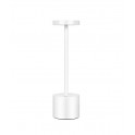 Lampada da Tavolo Touch, Ricaricabile, Senza fili, dimmerabile, Colore Bianco, con 3 intensità di luce