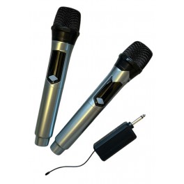 Set 2 Microfoni Wireless UHF con Display Digitale